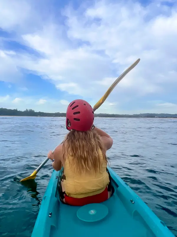 Kayaking with dolphins in Byron Bay