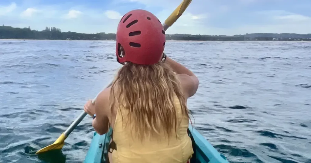 Kayaking with dolphins in Byron Bay